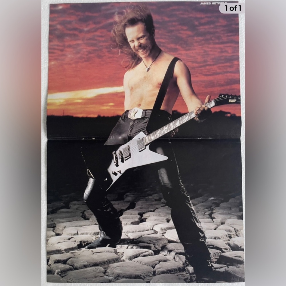 Vintage Metallica James Hetfield Pinup